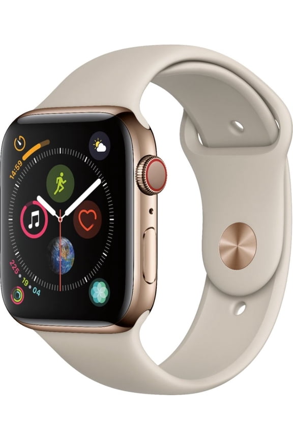 Pre-Owned Apple Watch Series 4 GPS+LTE, 44MM Gold Stainless Steel Case & Stone Sport Band