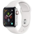 thumbnail image 1 of Pre-Owned Apple Watch Series 4 GPS+LTE w/ 40MM Stainless Steel Case & White Sport Band, 1 of 1