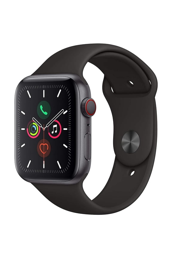 Pre-Owned Apple Watch Series 5 40mm GPS + Cellular Unlocked - Space Gray Aluminum Case - Black Sport Band (2019) - Fair