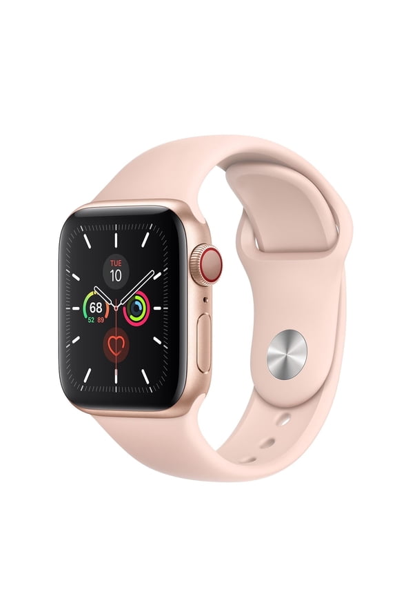Pre-Owned Apple Watch Series 5 GPS + Cellular 40mm Gold Aluminum Case Pink Sand Sport Band