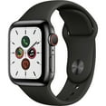 thumbnail image 1 of Pre-Owned Apple Watch Series 5 (GPS + LTE) 40mm Black Stainless Steel Case & Black Sport Band, 1 of 3