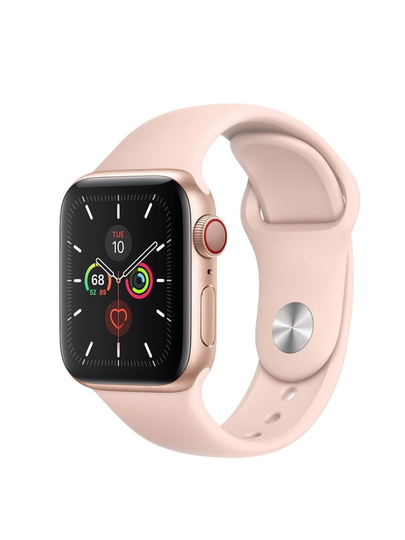 Pre-Owned Apple Watch Series 5 (GPS + LTE) 40mm Gold Aluminum Case & Pink Sand Sport Band ( Fair)