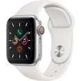 thumbnail image 1 of Pre-Owned Apple Watch Series 5 GPS+LTE w/ 40MM Silver Aluminum Case & White Sport Band, 1 of 1