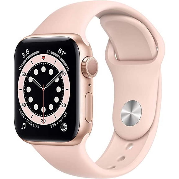 Pre-Owned Apple Watch Series 6 (GPS + Cellular) 40mm Gold Aluminum Case with Pink Sand Sport Band - M02P3LL/A