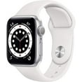 thumbnail image 1 of Pre-Owned Apple Watch Series 6 40MM Silver - Aluminum Case - GPS + Cellular - White Sport Band, 1 of 1