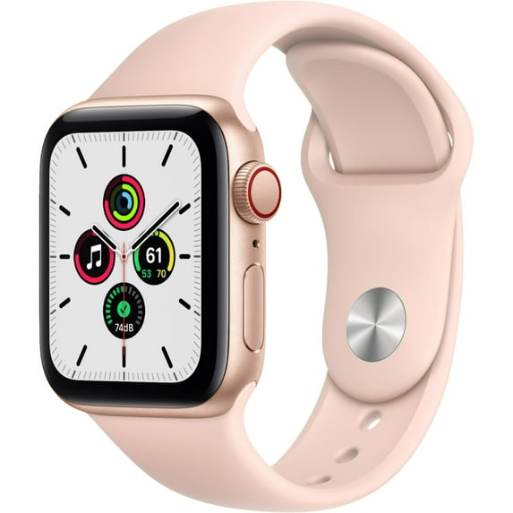 Pre-Owned Apple Watch Series 6 40mm GPS + Cellular Unlocked - Gold Aluminum Case - Pink Sport Band (2020) - Fair