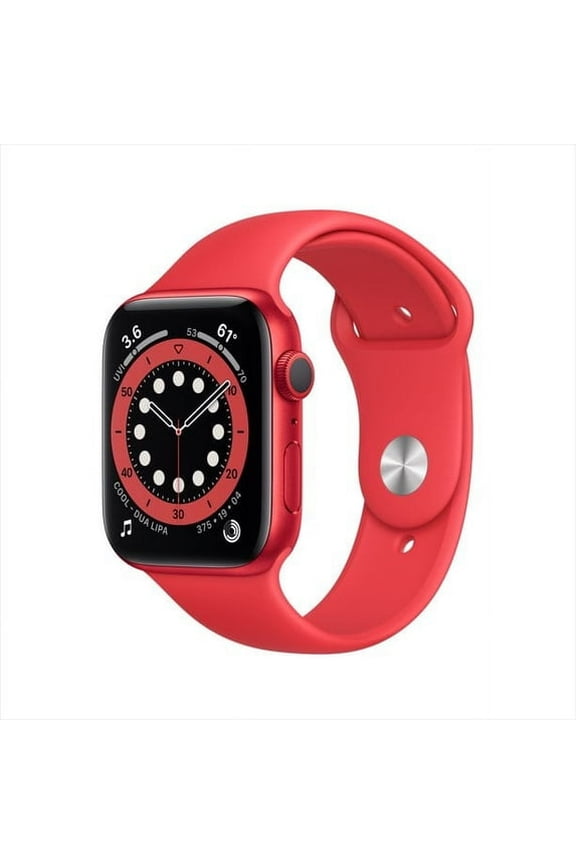 Pre-Owned Apple Watch Series 6 44MM GPS + Cellular Smart Watch with Red Aluminum Case and Sport Band
