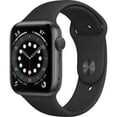 thumbnail image 1 of Pre-Owned Apple Watch Series 6 44mm GPS + Cellular - Space Gray Aluminum Case - Black Sport Band, 1 of 1