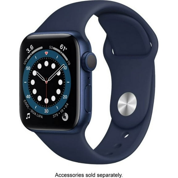 Pre-Owned Apple Watch Series 6 (GPS) 40mm Blue Aluminum Case with Deep Navy Sport Band - MG143LL/A (Good)
