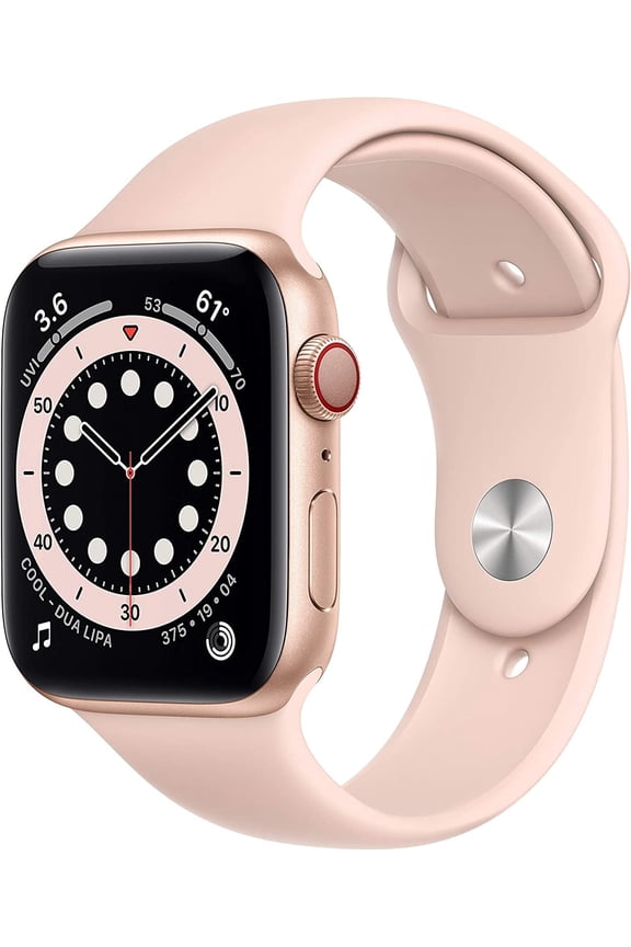 Pre-Owned Apple Watch Series 6 (GPS + Cellular 4G LTE, 40mm) - Gold Aluminum Case with Pink Sand Sport Band -