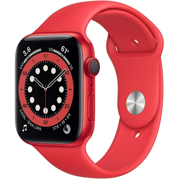 Restored Apple Watch Series 6 (GPS LTE) 44mm (PRODUCT)RED Aluminum Case & Red Sport Band (Refurbished)