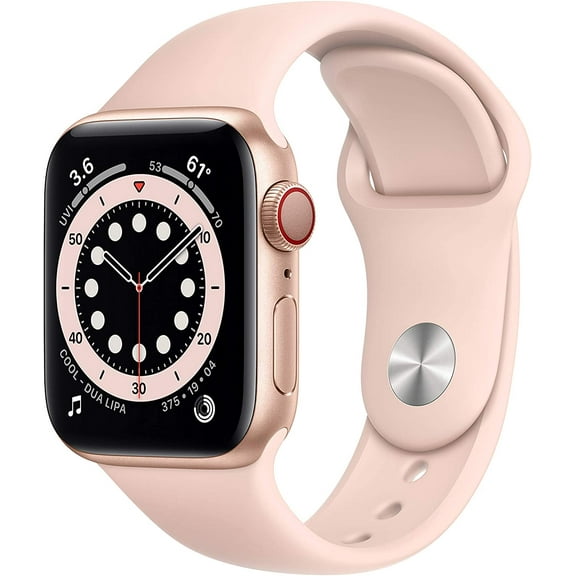 Pre-Owned Apple Watch Series 6 GPS + LTE w/ 40MM Gold Aluminum Case & Pink Sand Sport Band