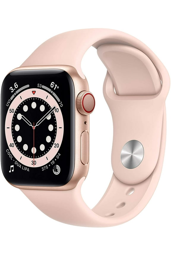 Pre-Owned Apple Watch Series 6 GPS + LTE w/ 40MM Gold Aluminum Case & Pink Sand Sport Band