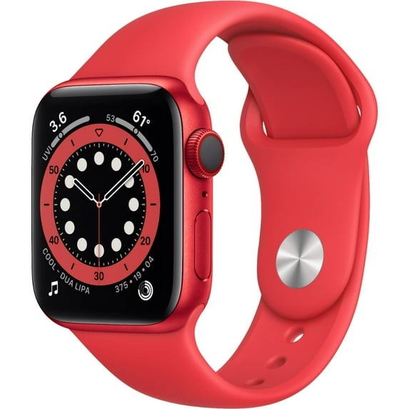Restored Apple Watch Series 6 (GPS, 40mm) - Red Aluminum Case - Red Sport Band (Refurbished)