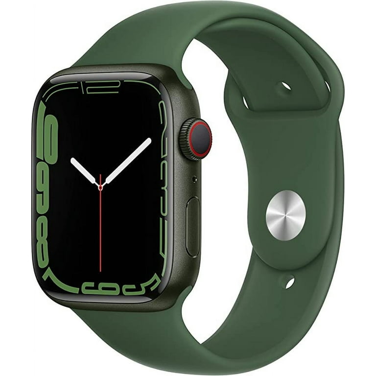 Pre Owned Apple Watch Series 7 41MM Green Aluminum Case Clover Sport Band Walmart