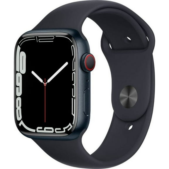 Pre-Owned Apple Watch Series 7, (GPS + Cellular) Aluminum Case, 1 Pound, Black/45mm