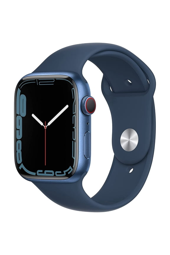 Pre-Owned Apple Watch Series 7 45mm GPS + Cellular Unlocked - Blue Aluminum Case - Blue Sport Band (2021) - Fair