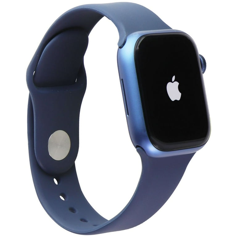 Preowned Apple Watch Series 7 a2473 GPS Only 41mm Blue Al w Blue Sport Band