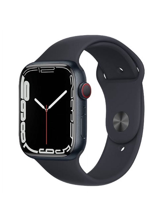 Pre-Owned Apple Watch Series 7 Aluminum 45 mm (GPS + Cellular) Midnight Black Smart Watch