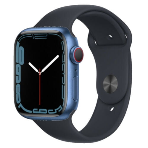 Pre Owned Apple Watch Series 7 GPS 45mm Blue Aluminium Black