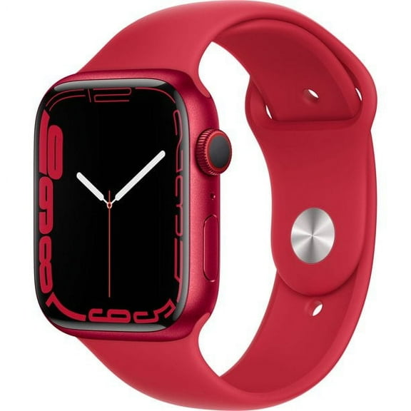 Pre-Owned Apple Watch Series 7 - GPS   Cellular - 45mm - Red Aluminum Case with Red Sport Band