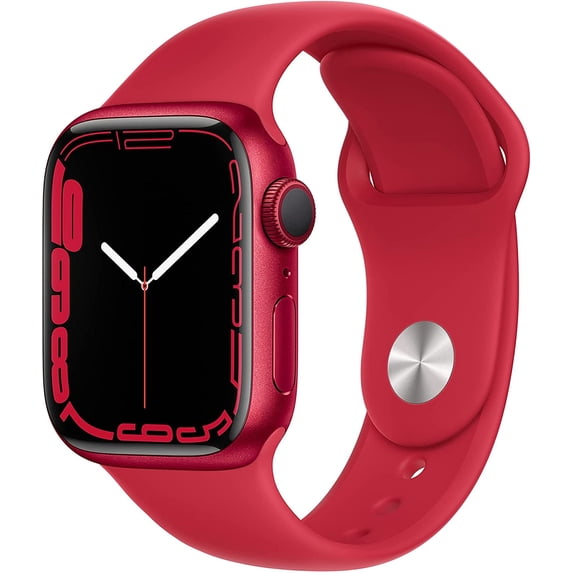 Restored Apple Watch Series 7 (GPS + Cellular 4G LTE, 45mm) (Product) RED Aluminum Case with (Product) RED Sport Band (Refurbished)