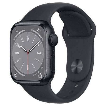 Restored Apple Watch Series 8 - 41mm - Midnight Aluminum Case - Midnight Sport Band - GPS (Refurbished)