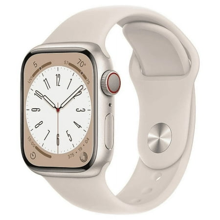 Restored Apple Watch Series 8 - 41mm - Starlight Aluminum Case - Starlight Sport Band - GPS (Refurbished)