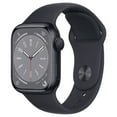 thumbnail image 1 of Restored Apple Watch Series 8 GPS 45mm Midnight Aluminum Case with Midnight Sport Band - M/L. Fitness Tracker, Blood Oxygen & ECG Apps, Always-On Retina Display, 1 of 3