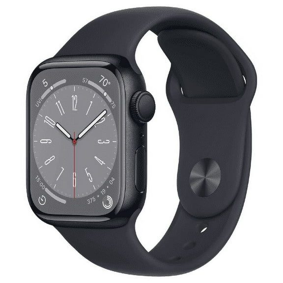 Restored Apple Watch Series 8 GPS 45mm Alum Case Midnight Sport Band MNUL3LL/A (Refurbished)