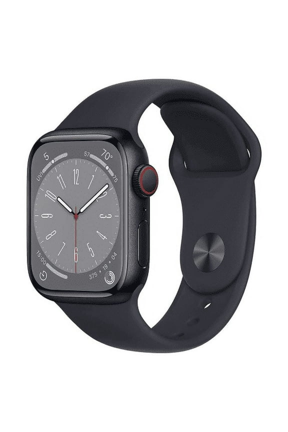 Restored Apple Watch 8 GPS + Cellular 45mm Midnight Aluminum Case with Midnight Sport Band (Refurbished)