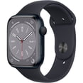 thumbnail image 1 of Pre-Owned Apple Watch Series 8 (GPS) 45mm Aluminum Case, (S/M) - Midnight (Like New), 1 of 3