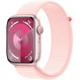 thumbnail image 1 of Pre-Owned Apple Watch Series 9 45mm GPS + Cellular - Unlocked - Pink Aluminum Case with Light Pink Sport Loop (Good), 1 of 1