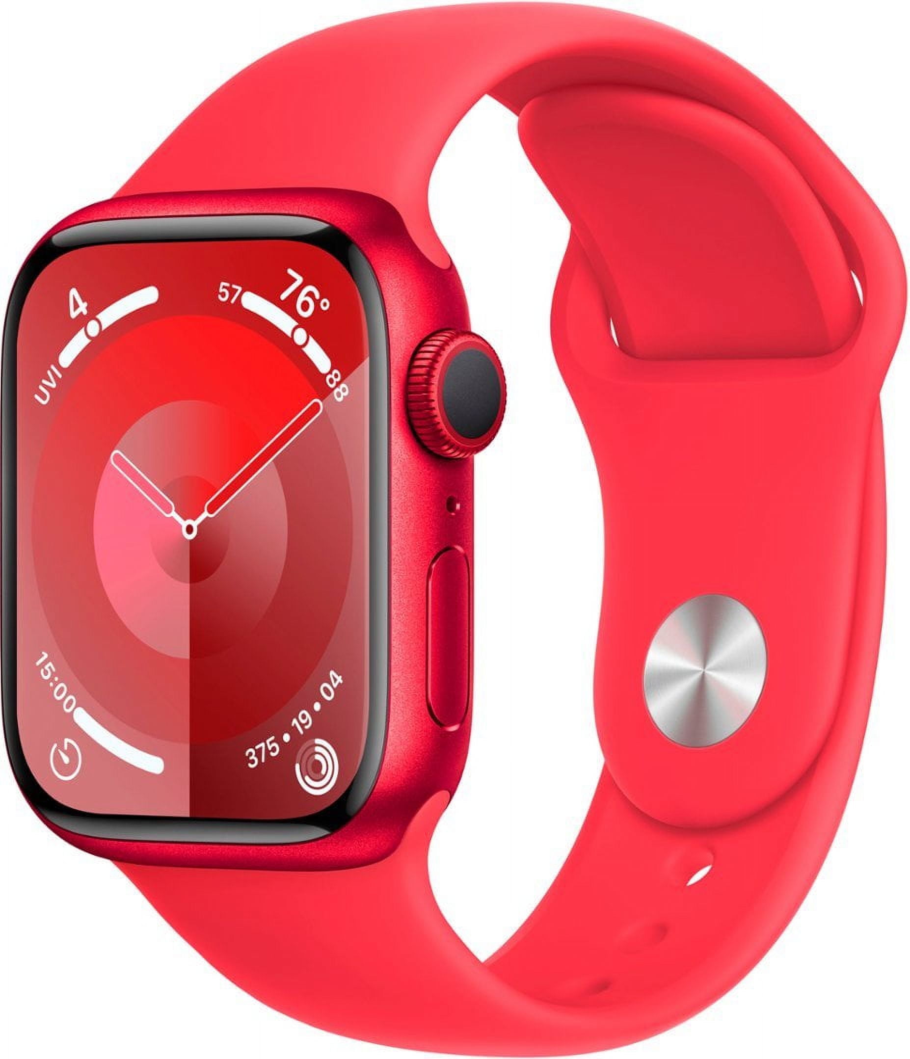 Pre-Owned Apple Watch Series 9 45mm GPS + Cellular - Unlocked - Red Aluminum Case with Red Sport Band - M/L - (Good)