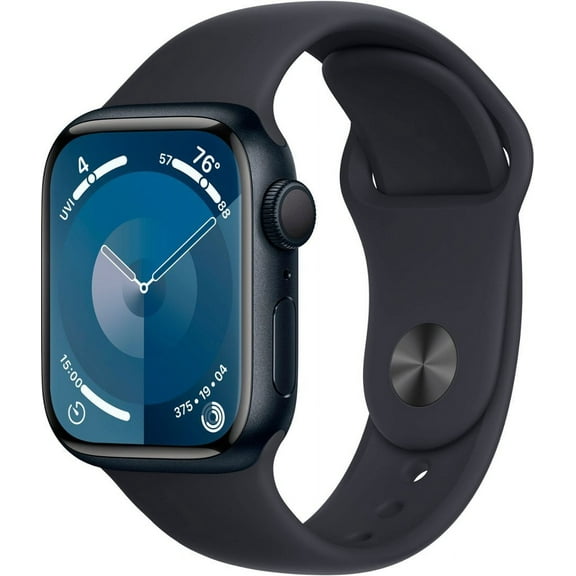 Restored Apple Watch Series 9 GPS 41mm Midnight Aluminum Case with Midnight Sport Band - M/L (Refurbished)