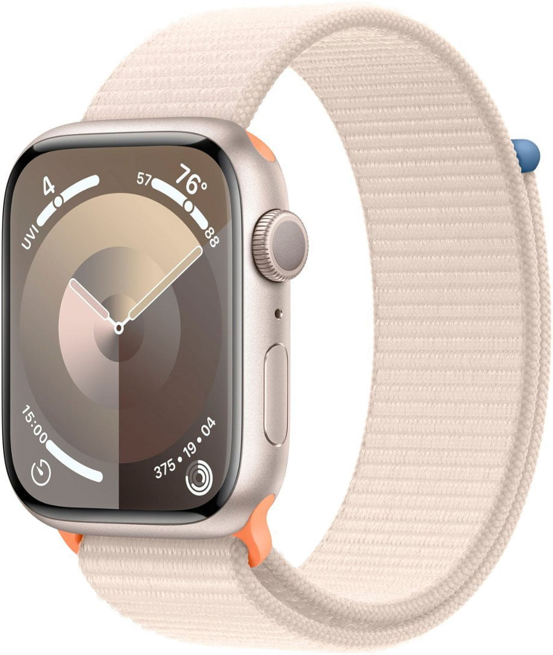 Pre-Owned Apple Watch Series 9 GPS 41mm Starlight Aluminum Case with Starlight Sport Loop (Good)
