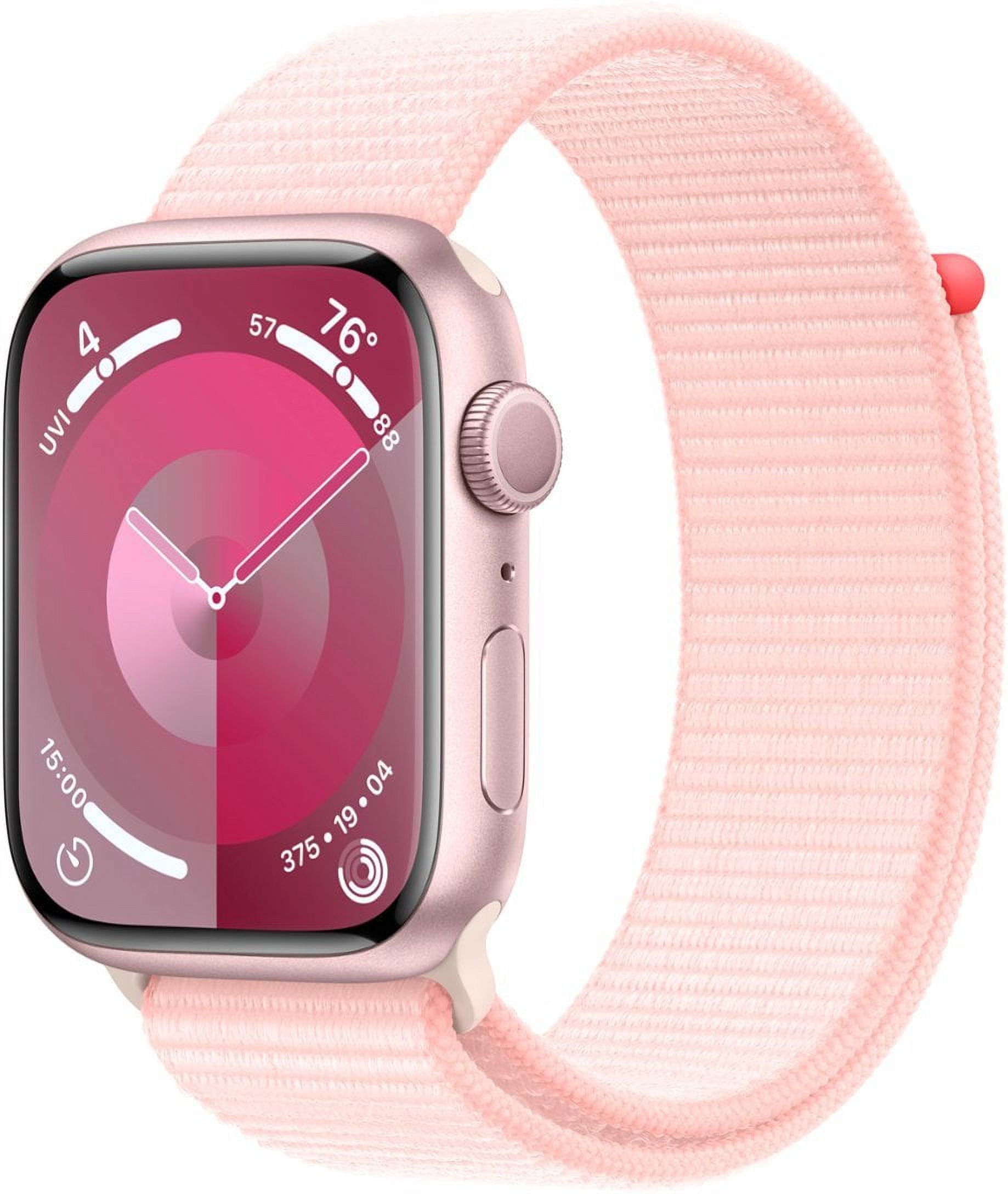 Pre-Owned Apple Watch Series 9 GPS 45mm Pink Aluminum Case with Light Pink Sport Loop (Good)