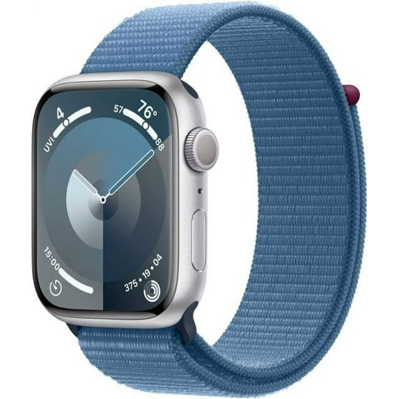 Pre-Owned Apple Watch Series 9 GPS 45mm Silver Aluminum Case with Winter Blue Sport Loop (Good)