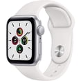 thumbnail image 1 of Pre-Owned Apple Watch Series SE 44MM Silver - Aluminum Case - GPS + Cellular - White Sport Band (Good), 1 of 3