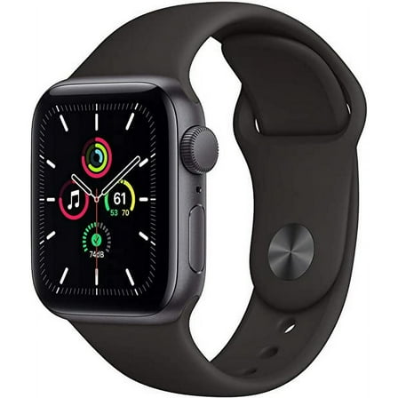 Pre-Owned Apple Watch Series SE GPS, 40mm Space Gray Aluminum Case with Black Sport Band