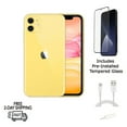 thumbnail image 1 of Pre-Owned Apple iPhone 11 (Fully Unlocked) 256GB Yellow (A2111) & Pre-Installed Tempered Glass, 1 of 6