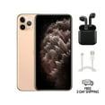 thumbnail image 1 of Pre-Owned Apple iPhone 11 Pro (Unlocked) 512GB Gold (A2160) Bundle with Wireless Earbuds, 1 of 6