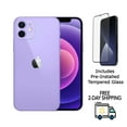 thumbnail image 1 of Pre-Owned Apple iPhone 12 (Fully Unlocked) 64GB Purple (A2172) Bundle with Pre-Installed Tempered Glass, 1 of 1