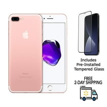 Pre-Owned Apple iPhone 7 Plus A1661 (Fully Unlocked) 32GB Rose Gold (Grade C) w/ Pre-Installed Tempered Glass
