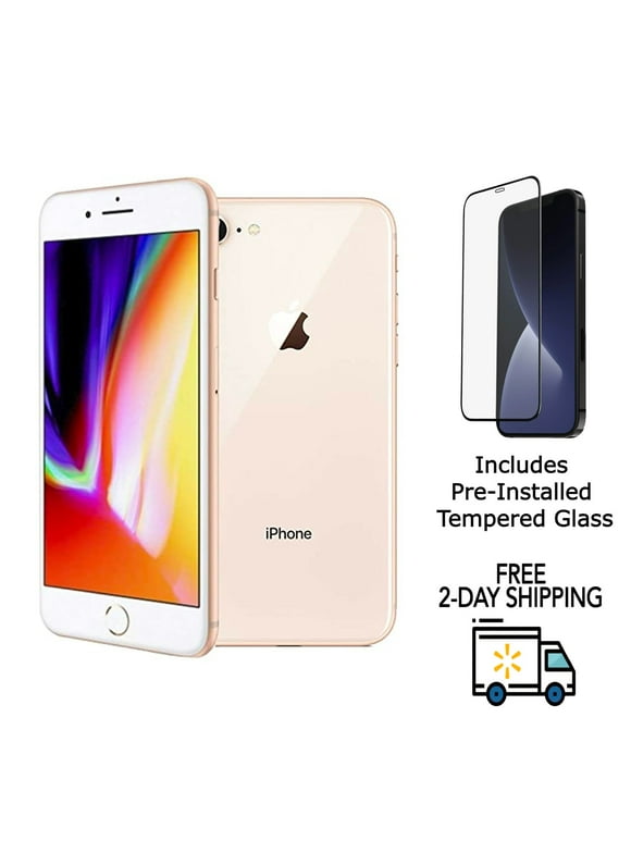 Pre-Owned Apple iPhone 8 A1863 (Fully Unlocked) 256GB Gold (Grade C) w/ Pre-Installed Tempered Glass