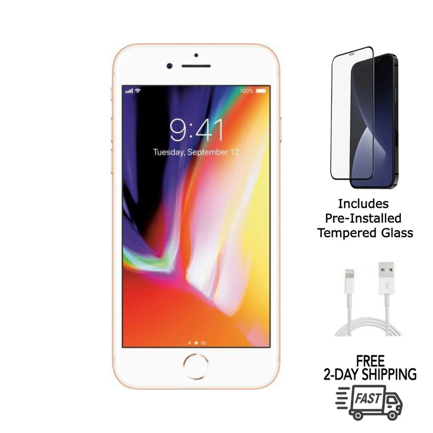Pre-Owned Apple iPhone 8 Plus- Carrier Unlocked -256 GB Gold