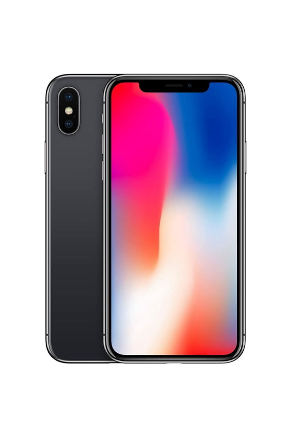 Pre-Owned AT&T Locked, Apple, iPhone X, Smartphone, Sensors Face ID, accelerometer, gyro, proximity, compass, barometer, 256GB, 3GB RAM, Space Gray