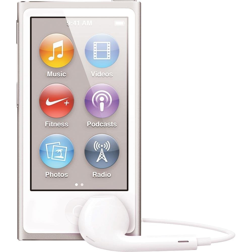 Pre-Owned | Apple iPod Nano 7th Generation 16GB Silver | MP3 Audio Video  Player | Like New + 1 YR CSP Warranty