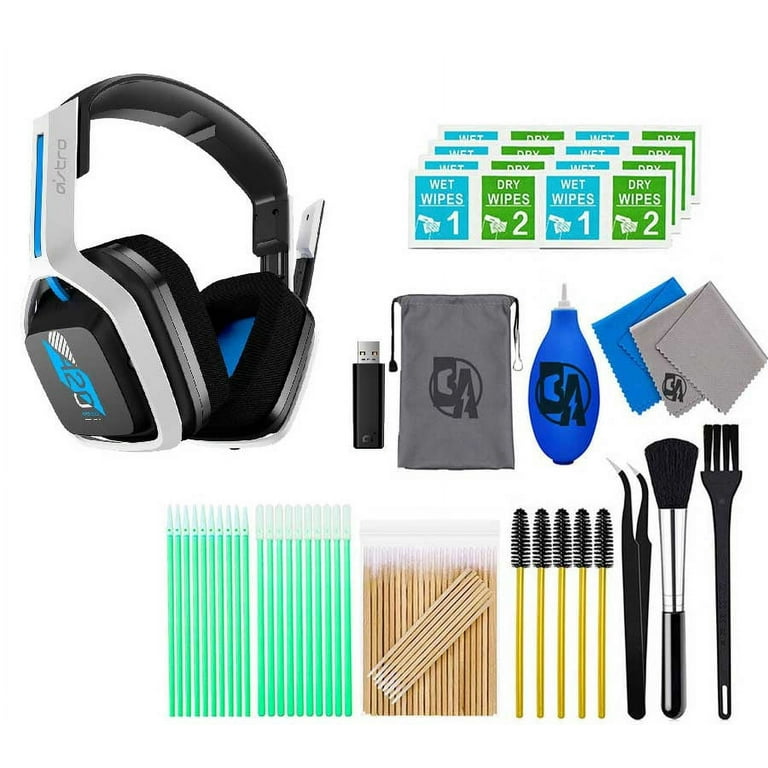 Pre-Owned Astro Gaming - A20 Gen 2 Wireless Stereo Over-the-Ear Gaming  Headset for PlayStation 5, PlayStation 4, and PC - White/Blue With Cleaning  kit Bolt Axtion Bundle (Refurbished: Like New) 