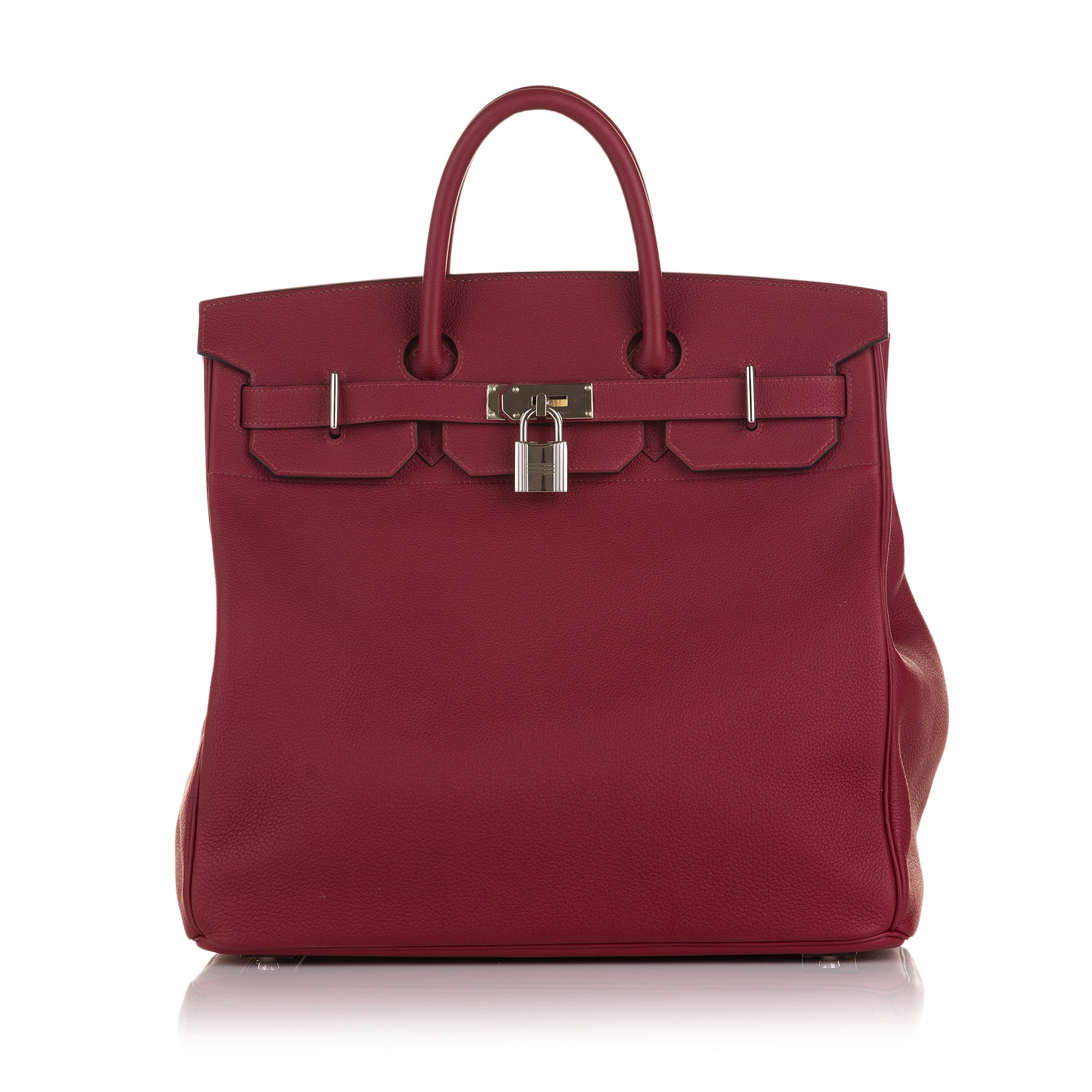 PreOwned Authenticated Hermes Clemence HAC Birkin 40 Calf Leather Red